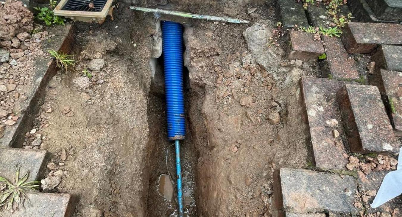 Pipe Relay Following Leak Detection, Wales