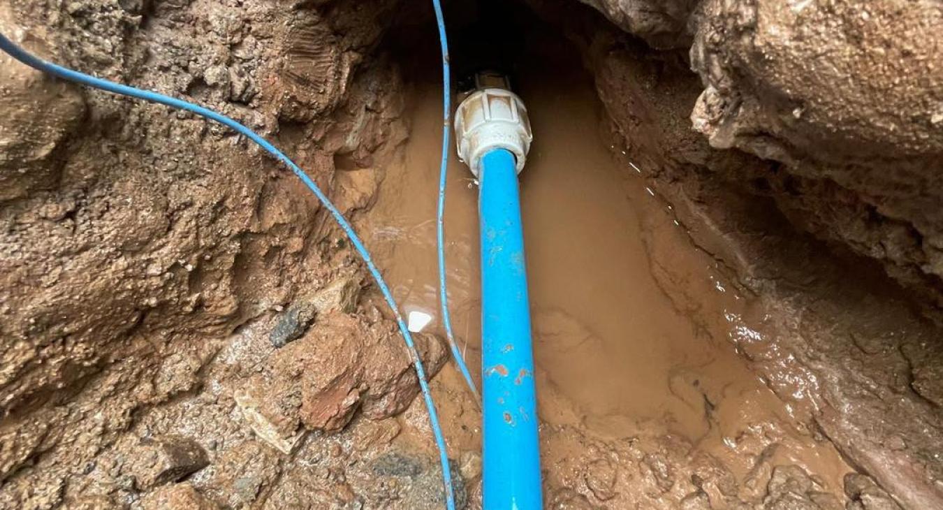 Pipe Relay Following Leak Detection, Wales